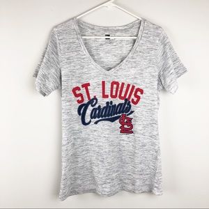 New Era St. Louis Cardinals Gray V-Neck Tee NWOT